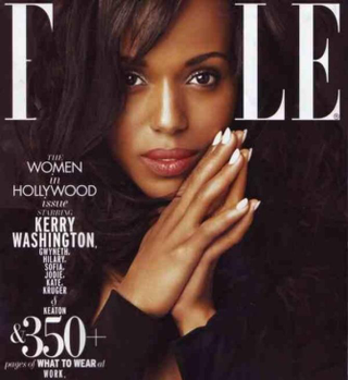 Illustration for article titled Kerry Washington Looks Weird on the Cover of Lucky Magazine